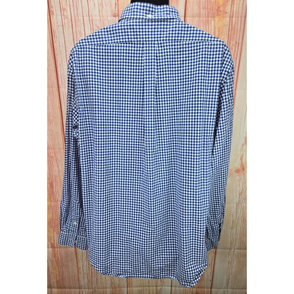 Ralph Lauren Mens Blue Gingham Long Sleeve Dress Shirt XXL Cotton - Picture 2 of 8